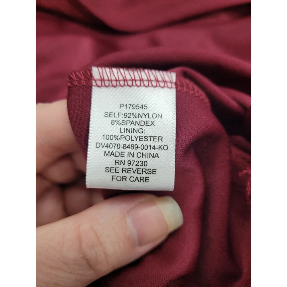 Almost Famous Lace Fit & Flare Dress youth juniors Large Burgundy Cutout Keyhole